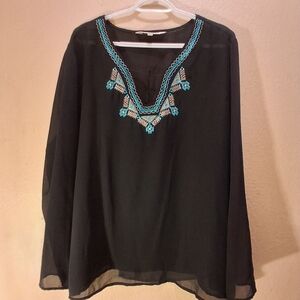 JohnPaulRichard Embroireded Blouse Size 2X